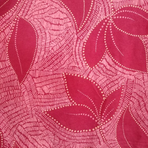 100% cotton H&M pale red leaf pattern skirt size 10 - Picture 4 of 12